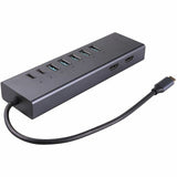 LINDY DST-Mini Duo USB Type C Docking Station for Smartphone, Tablet PC, Notebook, Desktop PC - Memory Card Reader - microSD - Dark Grey