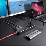 LINDY DST-Mini Duo USB Type C Docking Station for Smartphone, Tablet PC, Notebook, Desktop PC - Memory Card Reader - microSD - Dark Grey