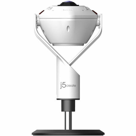 j5create JVU368-N Webcam - 5 Megapixel - 30 fps - Black, White - USB Type A/USB Type C - 1 Pack(s) - TAA Compliant