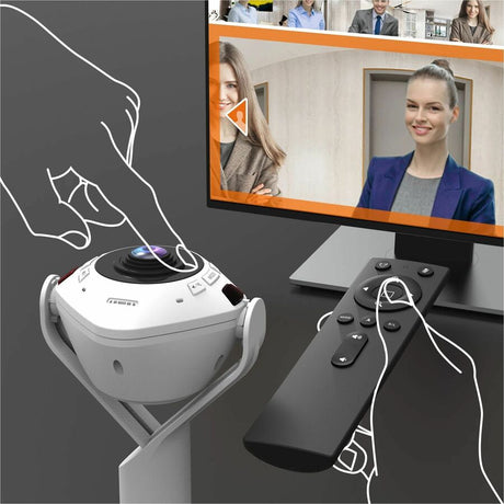 j5create JVU368-N Webcam - 5 Megapixel - 30 fps - Black, White - USB Type A/USB Type C - 1 Pack(s) - TAA Compliant