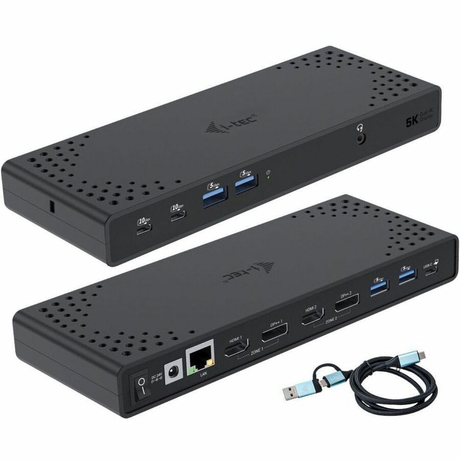 i-tec USB 3.2 Gen 1 (3.1 Gen 1) Type-C Docking Station for Monitor, Tablet, Notebook - Black