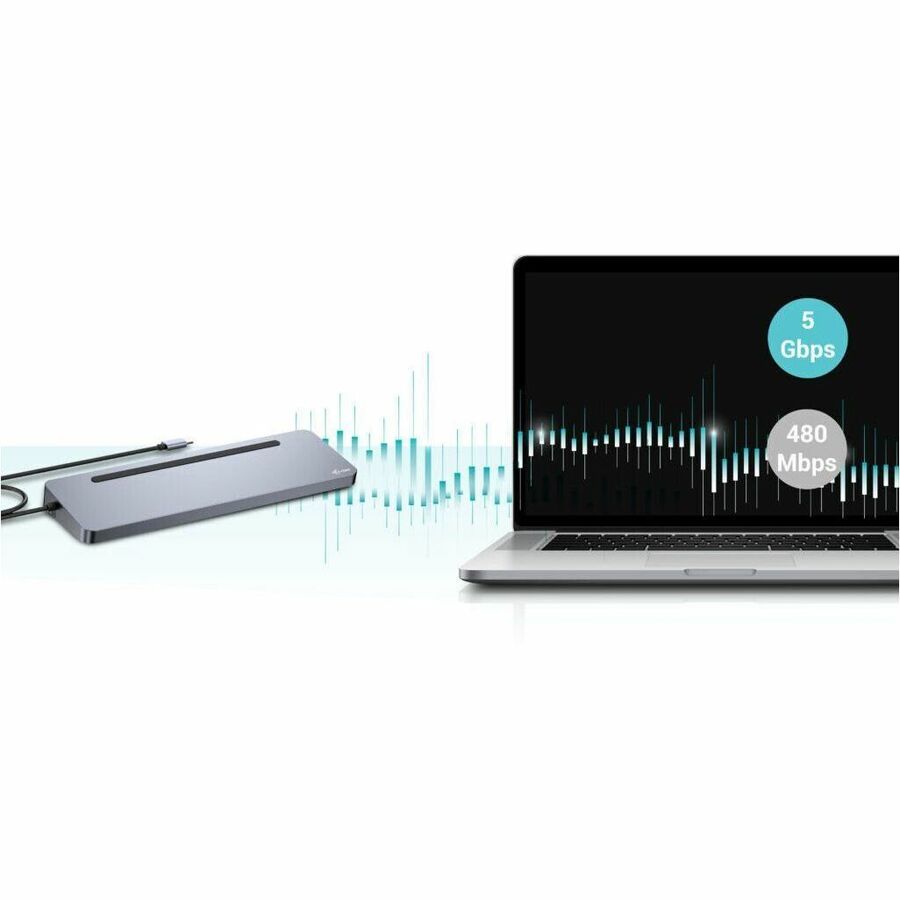 i-tec USB Type C Docking Station for Tablet PC, Microphone, Notebook, Monitor, Headset, Smartphone - Charging Capability - Memory Card Reader - SD - 100 W - Grey