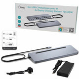 i-tec USB Type C Docking Station for Tablet PC, Microphone, Notebook, Monitor, Headset, Smartphone - Charging Capability - Memory Card Reader - SD - 100 W - Grey