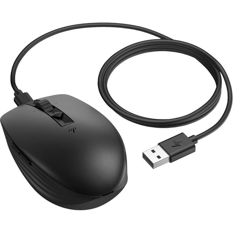 HP 715 Mouse - Bluetooth - USB Type A - 6 Programmable Button(s) - Black