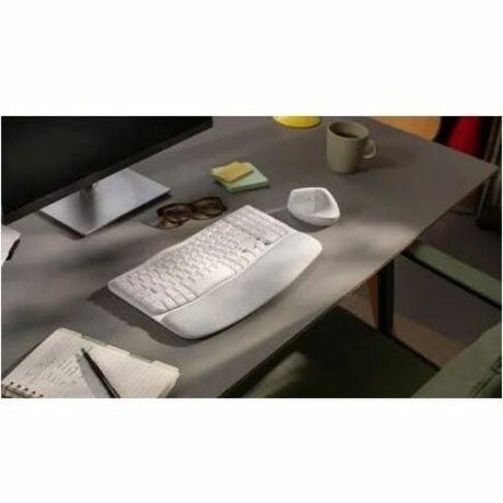 Logitech Wave Keys Keyboard - Wireless Connectivity - USB Interface - English (UK) - QWERTY Layout - Graphite