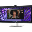 Dell P3424WEB 34" Class Webcam UW-QHD Curved Screen LED Monitor - 21:9 - Black, Silver