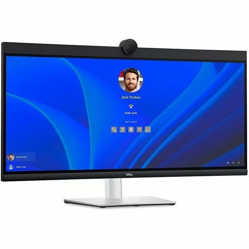 Dell P3424WEB 34" Class Webcam UW-QHD Curved Screen LED Monitor - 21:9 - Black, Silver