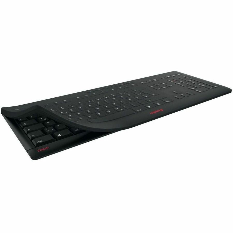 CHERRY STREAM PROTECT Keyboard - Wireless Connectivity - USB Interface - English (UK) - Black