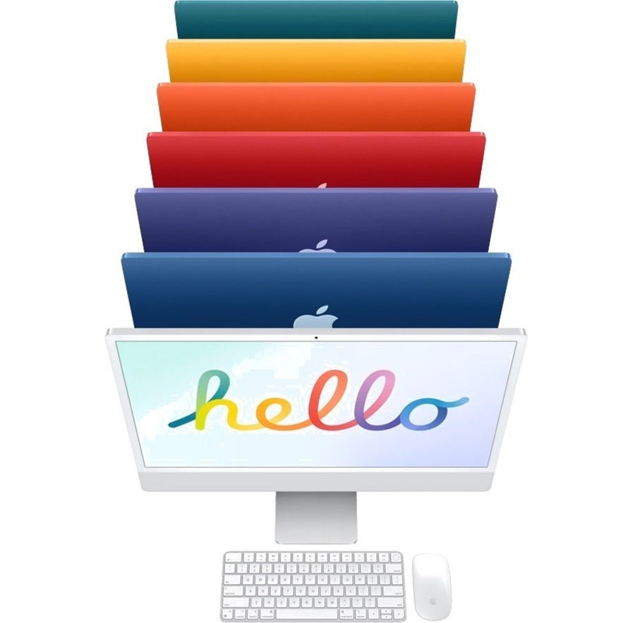 Apple iMac MQRQ3B/A All-in-One Computer - Apple M3 Octa-core (8 Core) - 8 GB RAM - 256 GB SSD - 61 cm (24") 4.5K 4480 x 2520 - Desktop - Blue