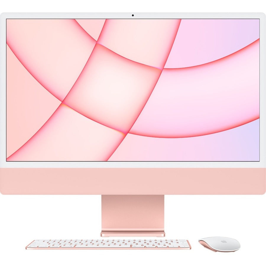 Apple iMac MQRU3B/A All-in-One Computer - Apple M3 Octa-core (8 Core) - 8 GB RAM - 512 GB SSD - 61 cm (24") 4.5K 4480 x 2520 - Desktop - Pink