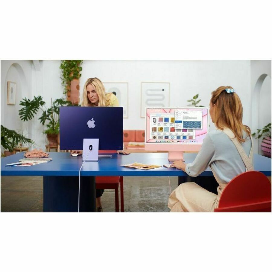 Apple iMac MQRT3B/A All-in-One Computer - Apple M3 Octa-core (8 Core) - 8 GB RAM - 256 GB SSD - 61 cm (24") 4.5K 4480 x 2520 - Desktop - Pink