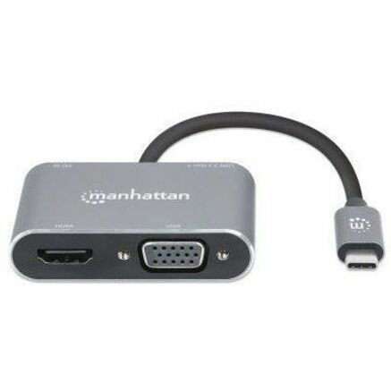 USB-C Dock/Hub, Ports (x4): HDMI, USB-A, USB-C and VGA, With Power Delivery (87W) to USB-C Port (Note add USB-C wall charger and USB-C cable needed), All Ports can be used at the same time, Universal for all devices, Aluminium, Space Grey,3 Year Warranty