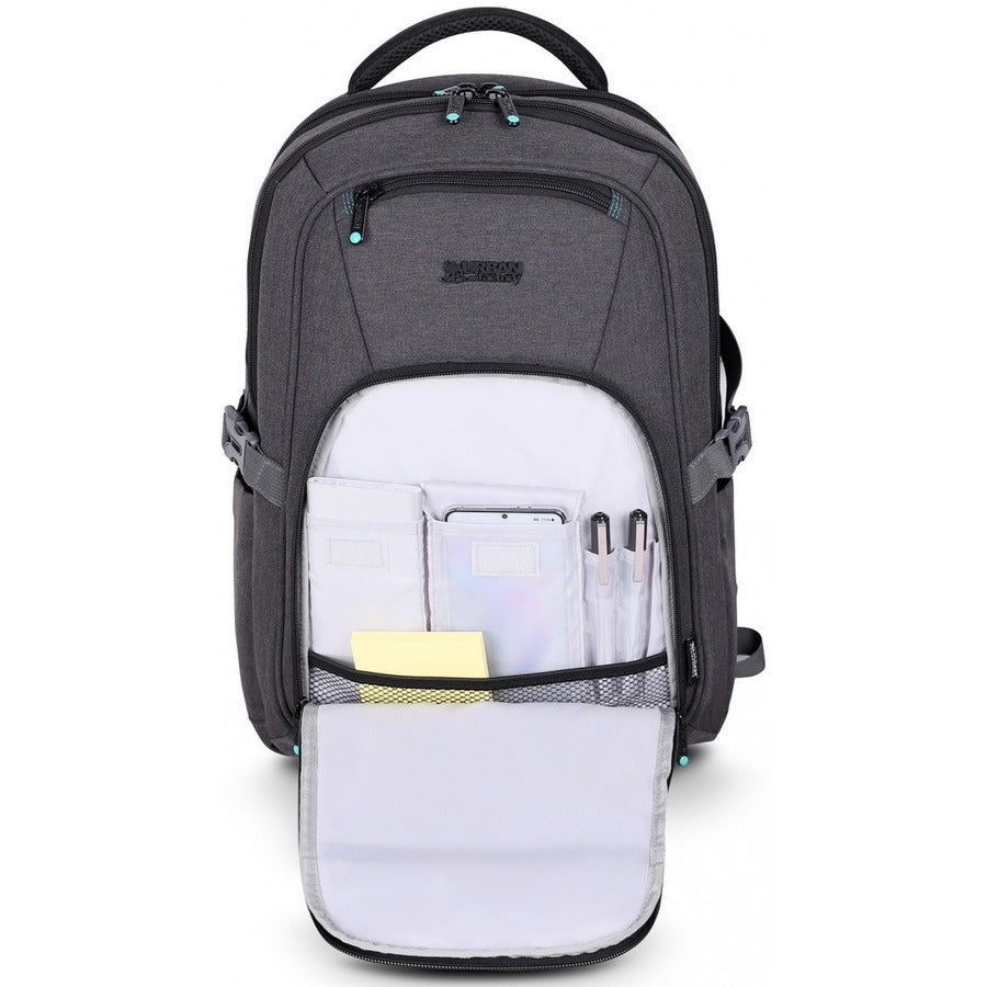 Urban Factory Carrying Case (Backpack) for 26.7 cm (10.5") to 43.9 cm (17.3") Notebook, Tablet, Smartphone - Grey/Black
