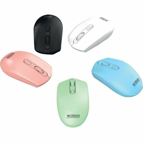 Urban Factory FREE Color Mouse - Radio Frequency - USB Type A - Optical - 4 Button(s) - Green