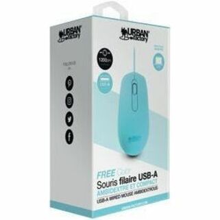 Urban Factory FREE Color Mouse - USB Type A - Optical - 3 Button(s) - Blue