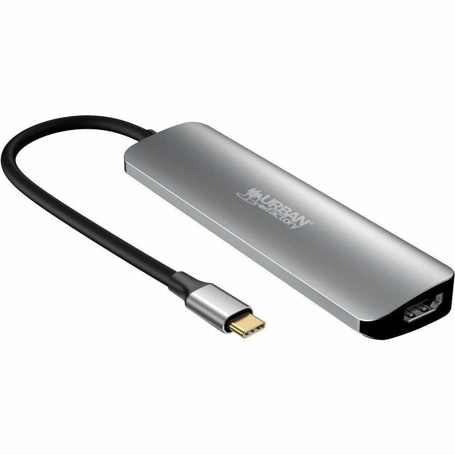 Urban Factory HUBEE USB Type C Docking Station for Desktop PC, Notebook - Memory Card Reader - SD - Space Gray