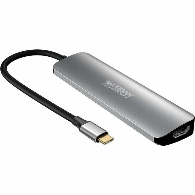 Urban Factory HUBEE USB Type C Docking Station for Desktop PC, Notebook - Memory Card Reader - SD - Space Gray