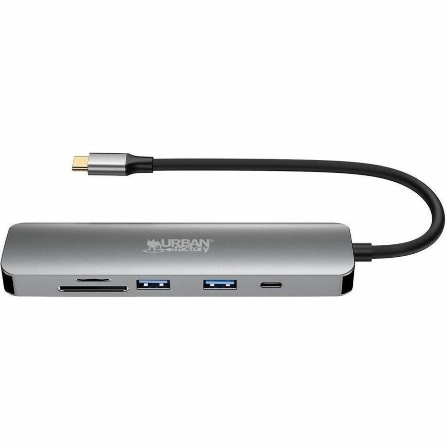 Urban Factory HUBEE USB Type C Docking Station for Desktop PC, Notebook - Memory Card Reader - SD - Space Gray