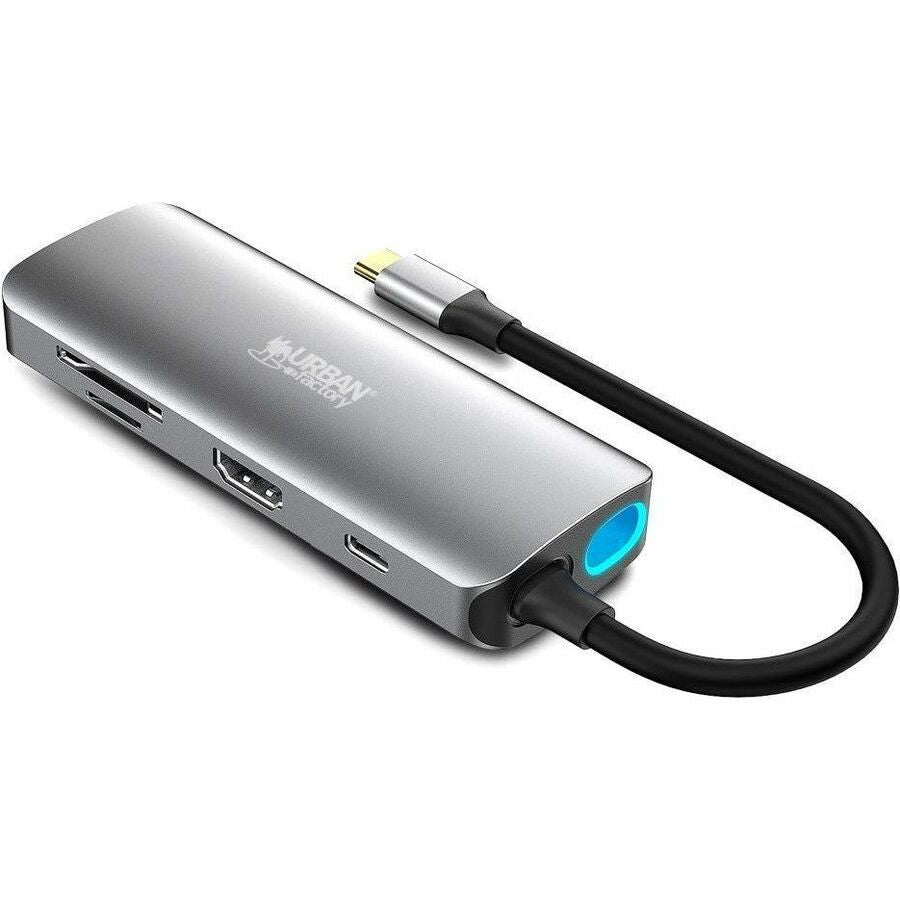 Urban Factory HUBEE USB Type C Docking Station for Notebook, Desktop PC - Memory Card Reader - SD - Space Gray