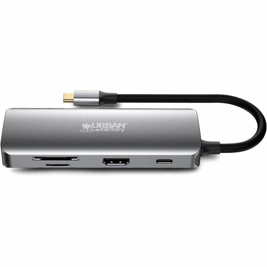 Urban Factory HUBEE USB Type C Docking Station for Notebook, Desktop PC - Memory Card Reader - SD - Space Gray