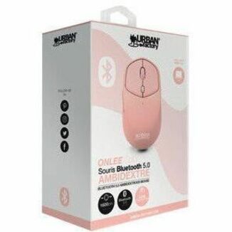 Urban Factory ONLEE Color Mouse - Bluetooth - Optical - 6 Button(s) - Rose Pastel