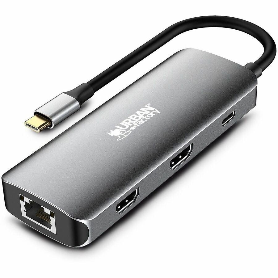 Urban Factory HUBEE USB Type C Docking Station for Smartphone, Desktop PC, Tablet PC, Notebook - Space Gray