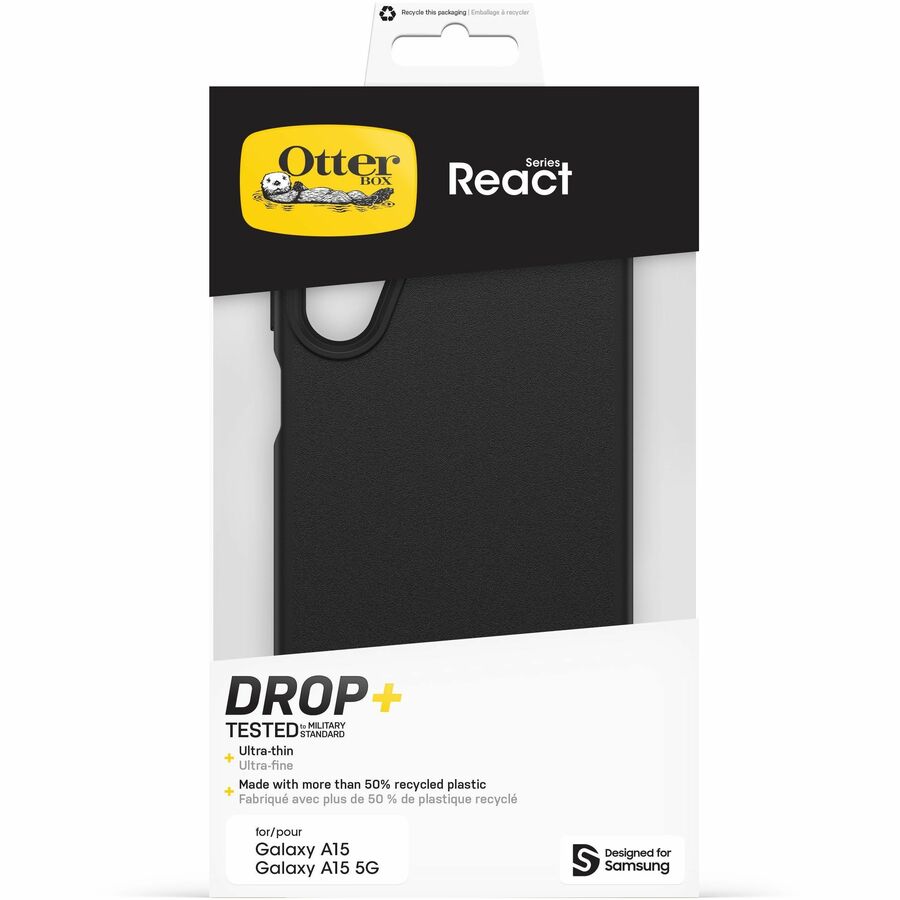 OtterBox React Case for Samsung Galaxy A15, Galaxy A15 5G Smartphone - Black - 1