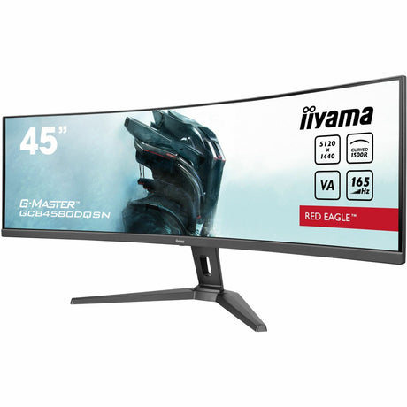 iiyama G-MASTER Red Eagle Curved GCB4580DQSN-B1 45" Class Dual Quad HD (DQHD) Curved Screen Gaming LED Monitor - 32:9 - Matte Black