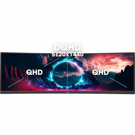 iiyama G-MASTER Red Eagle Curved GCB4580DQSN-B1 45" Class Dual Quad HD (DQHD) Curved Screen Gaming LED Monitor - 32:9 - Matte Black