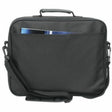 Cambridge Laptop Bag 14.1", Clamshell Design, Black, LOW COST, Accessories Pocket, Document Compartment on Back, Shoulder Strap (removable), Equivalent to Targus CN313/CN414EU, Notebook Case, Three Year Warranty