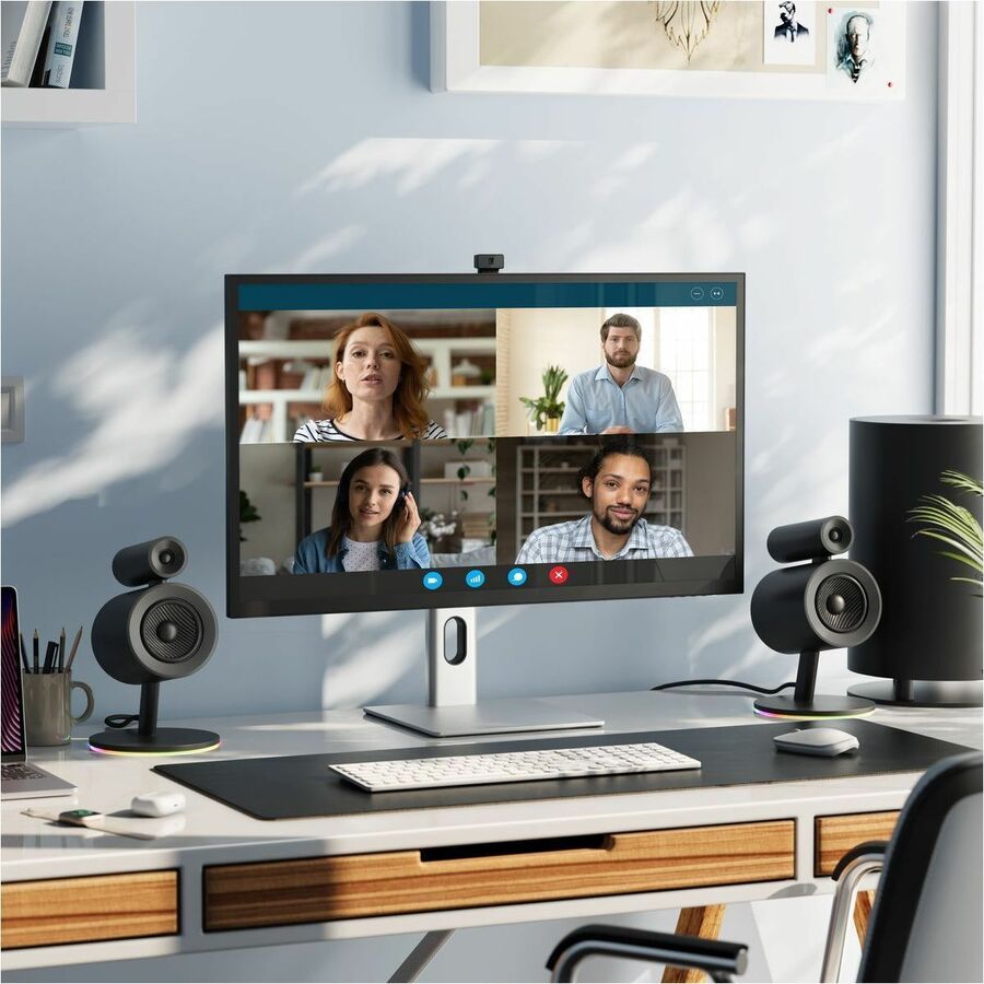 Alogic Clarity Max Pro 32C4KPDW 32" Class Webcam 4K UHD LED Monitor - 16:9 - Silver, Black