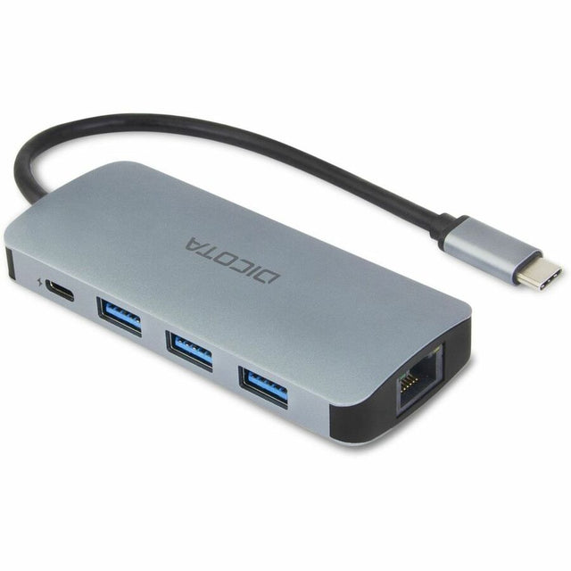 Dicota USB Type C Docking Station for Notebook, Monitor - Memory Card Reader - SD - Silver