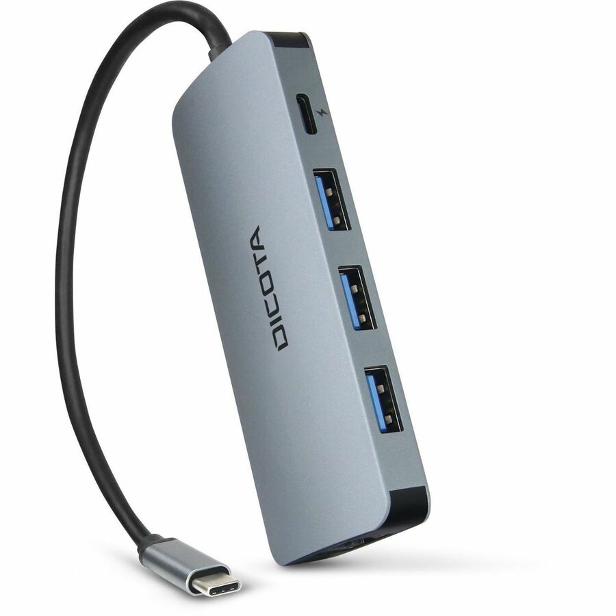 Dicota USB Type C Docking Station for Notebook, Monitor - Memory Card Reader - SD - Silver