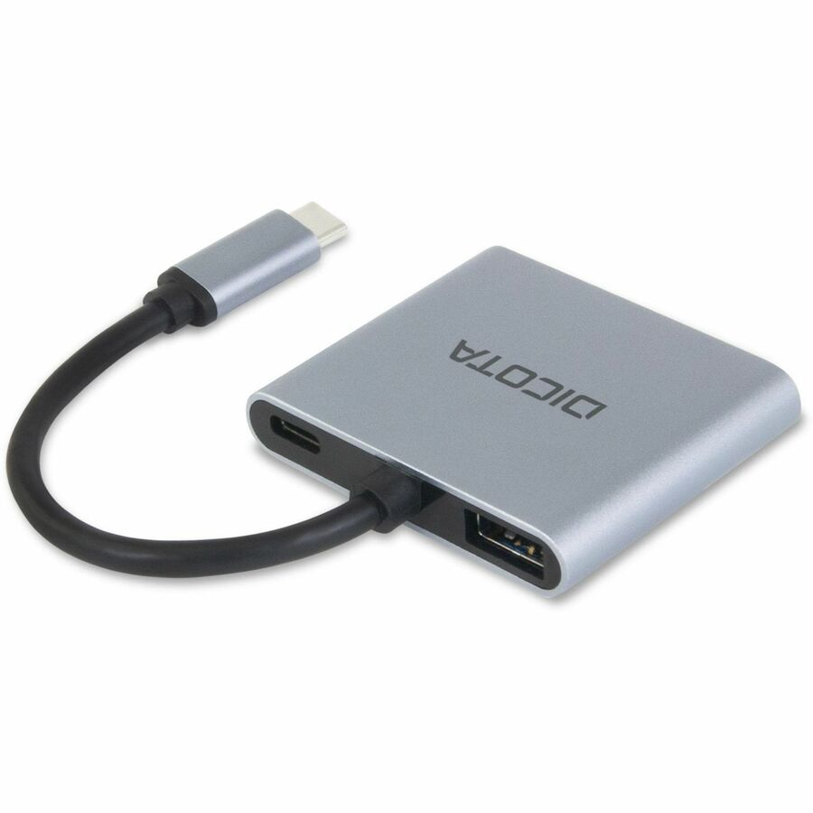 Dicota USB Type C Docking Station for Desktop PC, Notebook - Silver - Portable