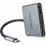 Dicota USB Type C Docking Station for Desktop PC, Notebook - Silver - Portable