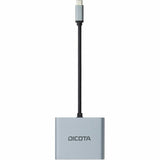 Dicota USB Type C Docking Station for Desktop PC, Notebook - Silver - Portable