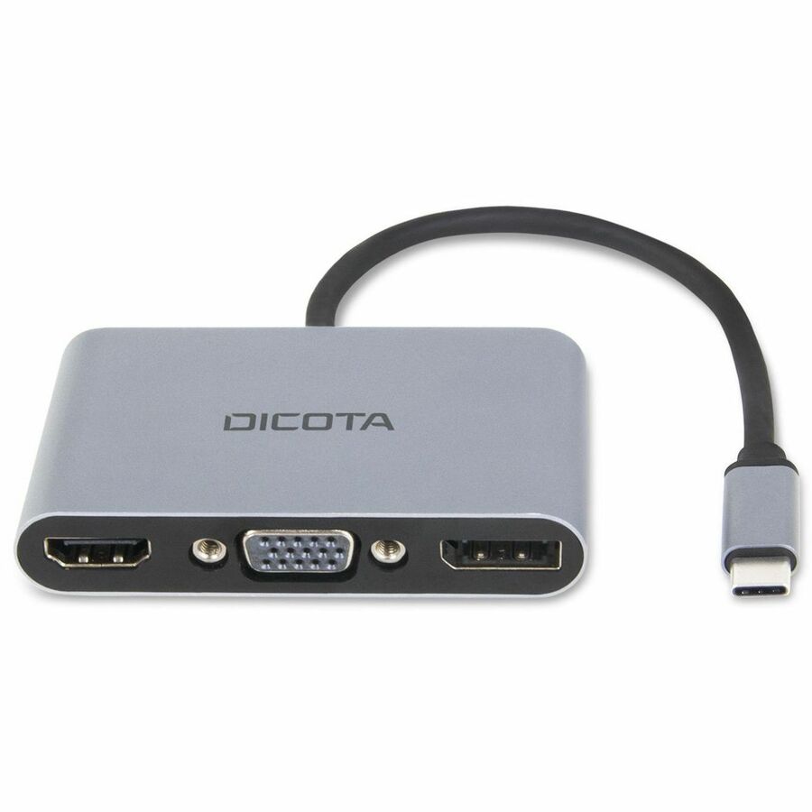 Dicota USB Type C Docking Station for Notebook, Desktop PC - Silver - Portable