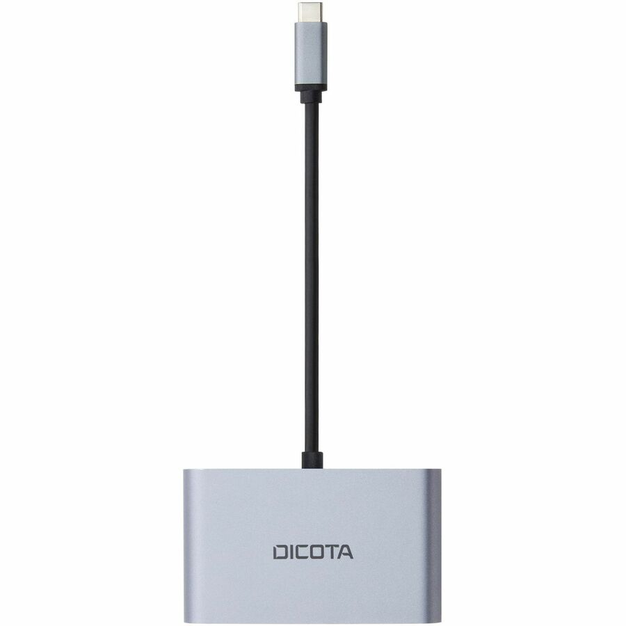 Dicota USB Type C Docking Station for Notebook, Desktop PC - Silver - Portable