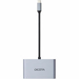 Dicota USB Type C Docking Station for Notebook, Desktop PC - Silver - Portable