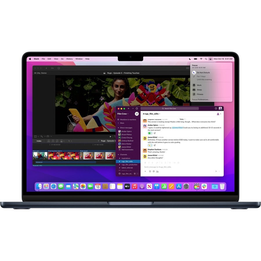 Apple MacBook Air MRYV3B/A 38.9 cm (15.3") Notebook - Apple M3 - 8 GB - 512 GB SSD - English (UK) Keyboard - Midnight