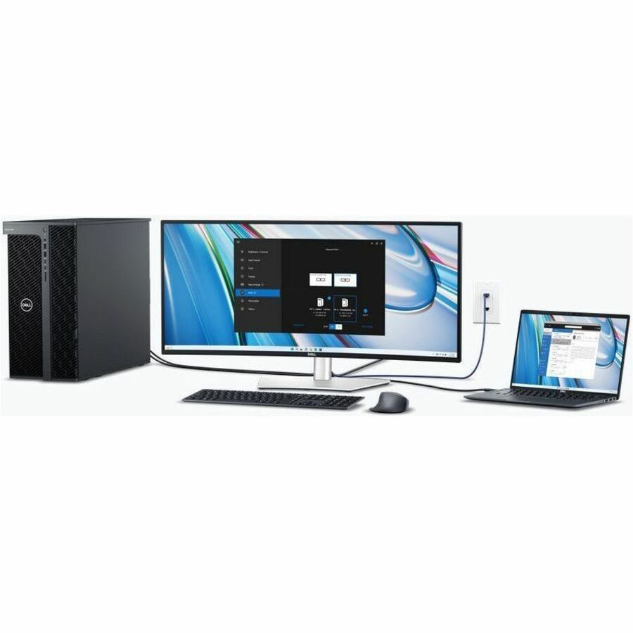 Dell UltraSharp U3425WE 34" Class UW-QHD Curved Screen LED Monitor - 21:9 - Black, Silver