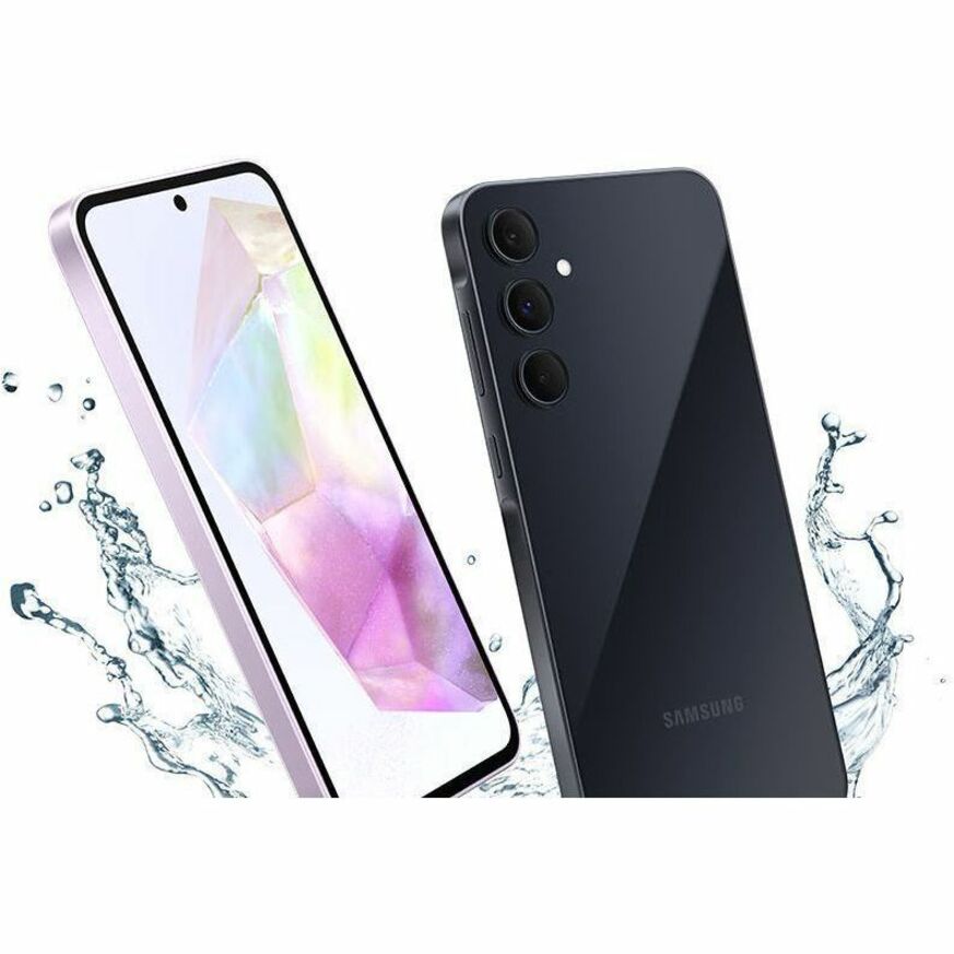 Samsung Galaxy A35 5G SM-A356B/DS 128 GB Smartphone - 16.8 cm (6.6") Super AMOLED Full HD Plus 1080 x 2340 - Octa-core (Cortex A78Quad-core (4 Core) 2.40 GHz + Cortex A55 Quad-core (4 Core) 2 GHz - 6 GB RAM - Android 14 - 5G - Navy