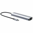 USB-C Dock/Hub, Ports (x6): Ethernet, HDMI, USB-A (x3) and USB-C, With Power Delivery (100W) to USB-C Port (Note additional USB-C wall charger and USB-C cable needed), USB 3.2 Gen 1, All Ports can be used at the same time, Universal for all devices