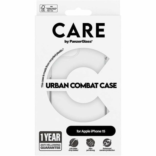 PanzerGlass Urban Combat Case for Apple iPhone 15 Smartphone - Transparent