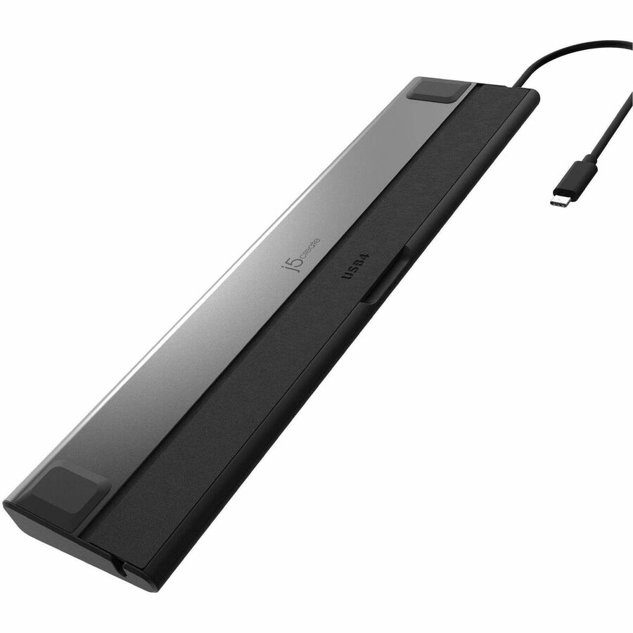 j5create JCD554 USB4 Docking Station for Notebook, Monitor, Keyboard, Mouse - Charging Capability - Memory Card Reader - SD - Space Gray