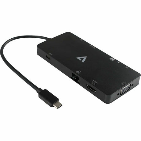 V7 Mini Dock UCMINIDOCK-ALTHV USB Type C Docking Station for Notebook - Charging Capability - Memory Card Reader - SD - Black - Desktop