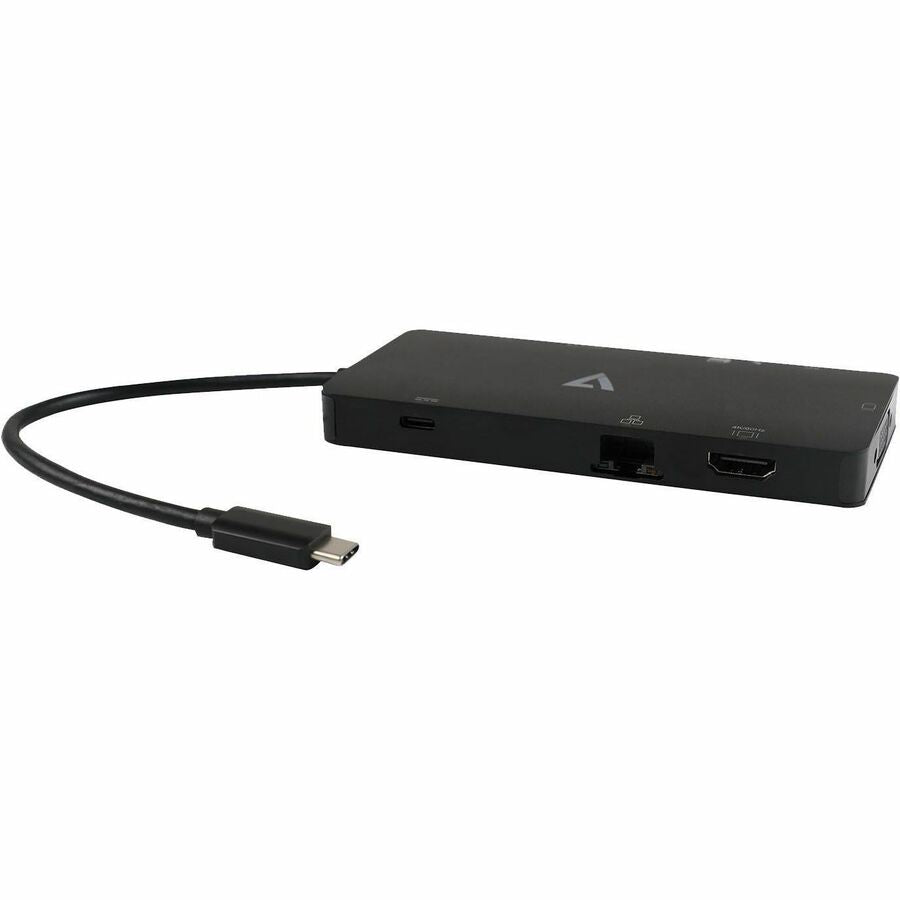 V7 Mini Dock UCMINIDOCK-ALTHV USB Type C Docking Station for Notebook - Charging Capability - Memory Card Reader - SD - Black - Desktop