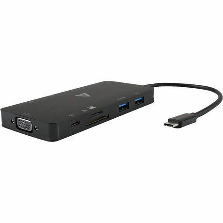 V7 Mini Dock UCMINIDOCK-ALTHV USB Type C Docking Station for Notebook - Charging Capability - Memory Card Reader - SD - Black - Desktop