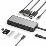 Alogic Fusion Pro TOUR USB Type C Docking Station for Smartphone, Desktop PC - Charging Capability - Memory Card Reader - SD - Space Gray - Desktop