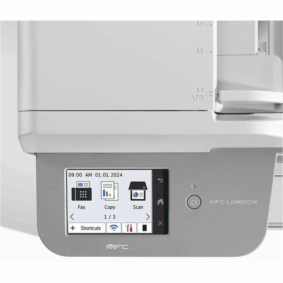 Brother Wired & Wireless Laser Multifunction Printer - Monochrome - Grey